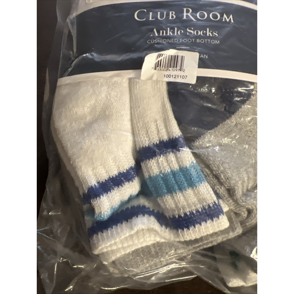 Club Room 8-Pack Ankle Socks Cushioned Foot Men's Shoe SZ 7-12 Sock SZ 10-13 - Picture 4 of 7